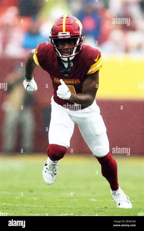 Washington Commanders Wide Receiver Jahan Dotson 1 Runs During An NFL