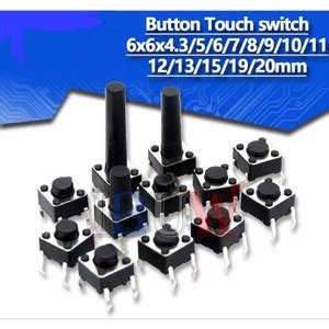 Jual Tactile Switch Push Button Saklar Tekan 6x6x5 Mm 4 Pin Arduino