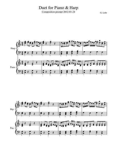 Duet For Piano And Harp Sheet Music Download Free In Pdf Or Midi