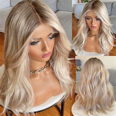Amazon 13x4 Glueless Full Frontal Ombre Ash Blonde Wig Human Hair