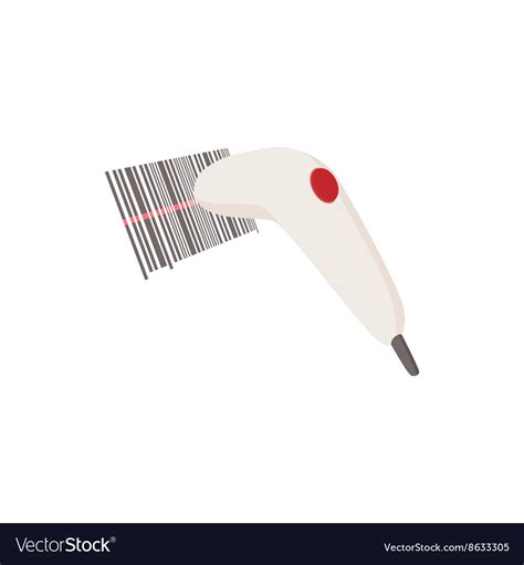 Barcode scanner icon cartoon style Royalty Free Vector Image