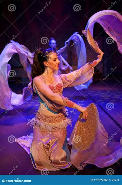 Beautiful Girls Dancing Oriental Dance Editorial Image Image Of