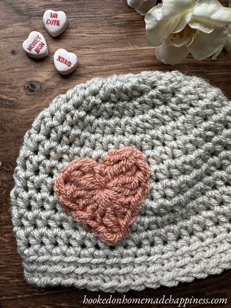 Valentine S Day Baby Beanie Crochet Pattern Hooked On Homemade Happiness