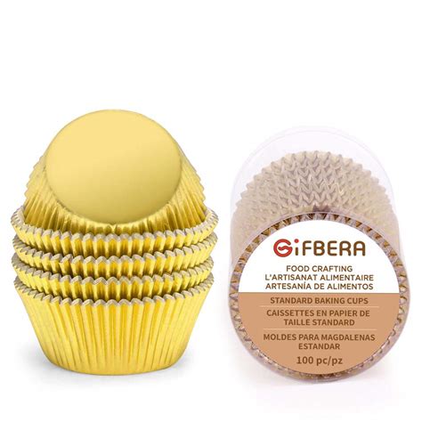 Amazon Gifbera Gold Foil Muffin Cupcake Liners Baking Cups