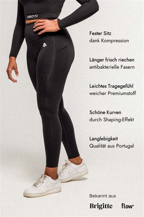 Nachhaltige Sport Leggings Aus Pflanzlichem Rizinus L Obsidian