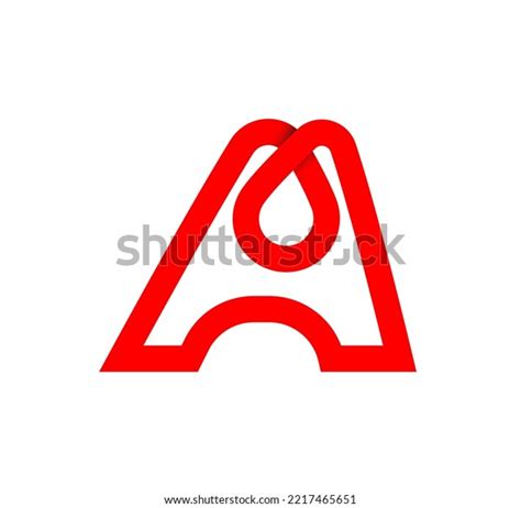 Letter Infinity Sign Cyclic Red Letter Stock Vector Royalty Free