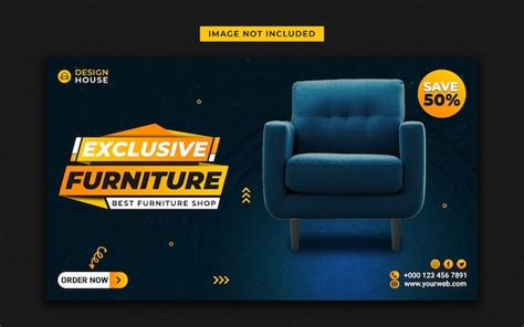 Premium Psd Minimal Furniture Web Banner Template