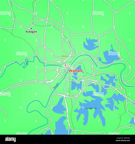 Map of Wuhan City in China Stock Photo - Alamy