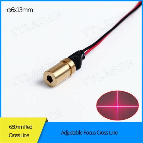 D6X13mm Focusable 635nm 1mw 5mw 10mw Red Cross Line Professional Laser