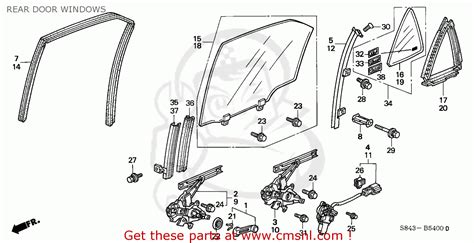 72771S84A01 Sash L Rr Dr Ctr Honda Buy The 72771 S84 A01 At CMSNL