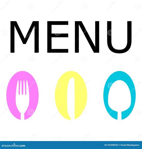 Logo For The Restaurant Menu Stock Vector Illustration Of Blue Food