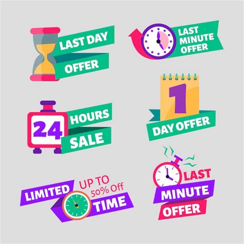 Free Vector Sales Countdown Banner Set