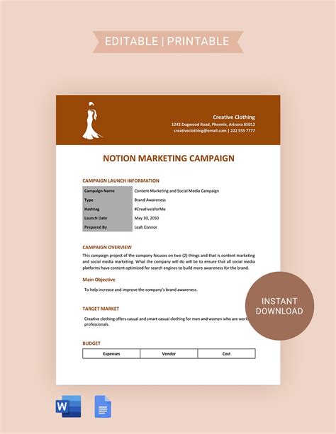 FREE Campaign Word - Template Download | Template.net