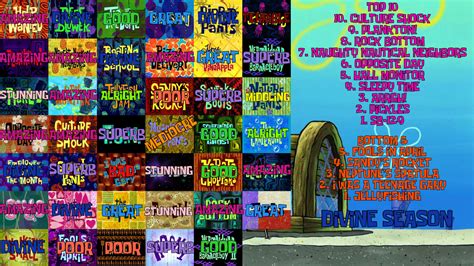 Spongebob Squarepants Season 1 Scorecard By Krootysup On Deviantart