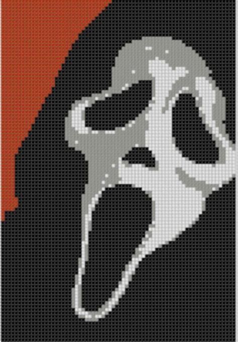 Scream Pixel Art Grid