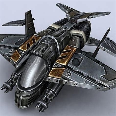 3D model 3DRT - Sci-Fi Gunship 3 VR / AR / low-poly | CGTrader