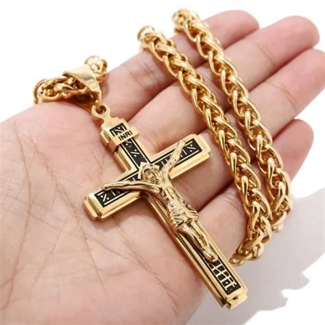 Hip Hop Ki Ilik Apraz Dini Kolye Kolye Ekicilik Jesus Cross Tak Gen