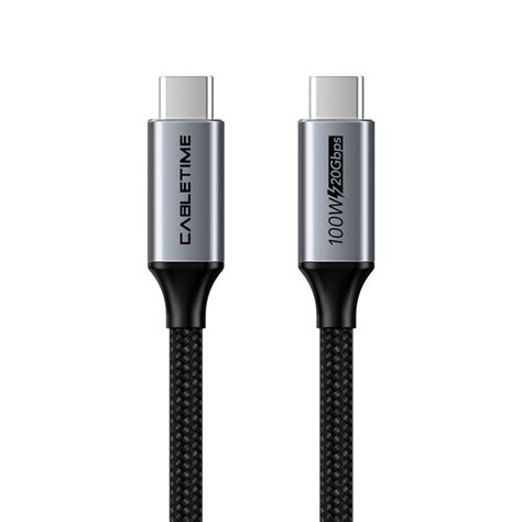 Cabletime Usb32 Cable Gen2 C To C 4k60hz 20gbps 100w 15m