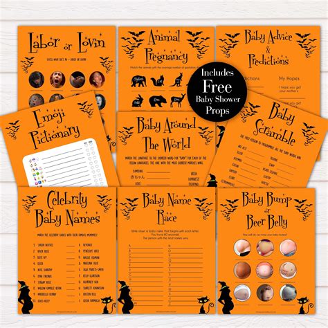 Halloween Baby Shower Games Printable