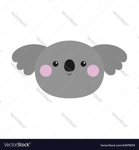 Koala bear face icon cute cartoon funny baby Vector Image