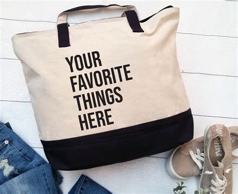 Custom Tote Bags, Personalized Tote Bags, Favorite Things Tote, Print ...