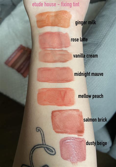 Etude House Fixing Tint Swatches Rasianbeauty