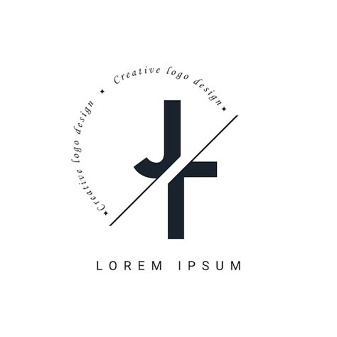 Premium Vector JT Letter Logo Design With A Creative Cut Creative