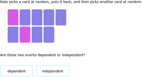 Ixl Identify Independent And Dependent Events Year 4 Maths Practice