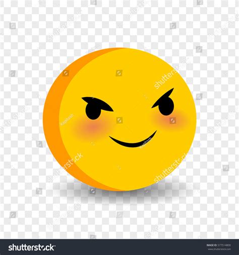 Cute Funny Smile Plotting Face Vector Stock Vector Royalty Free 577514800