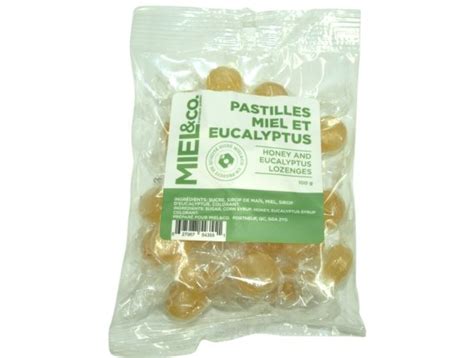 PASTILLES AU MIEL ET EUCALYPTUS Produits Ecologiques Lemieux Quebec