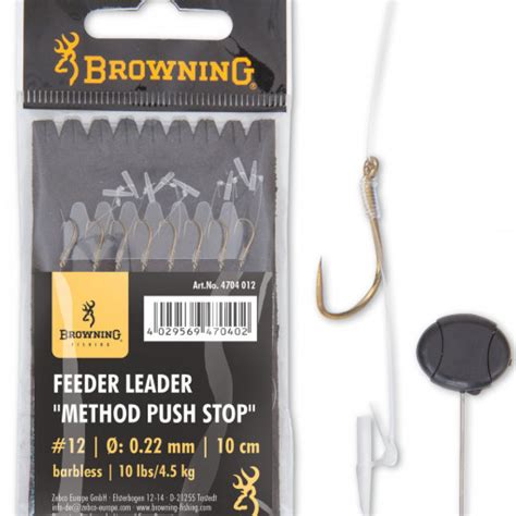 Carlige Legate Browning Barbless No 18 10cm 0 22mm Feeder Leader Method