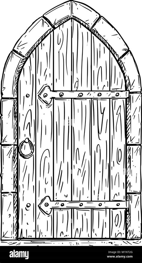 Medieval Door Drawing