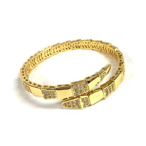 Bracelete Cobra Zirc Nia Ouro K