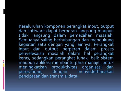 Peran Alat Input And Output Komputer Ppt