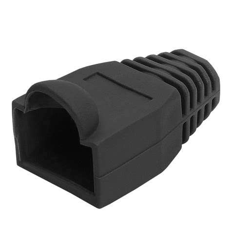 RJ45 Color Coded Strain Relief Boots 50pcs - Black