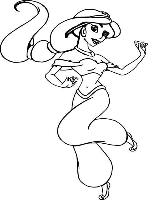 Desenhos De Princesa Jasmine Para Colorir Pintar E Imprimir