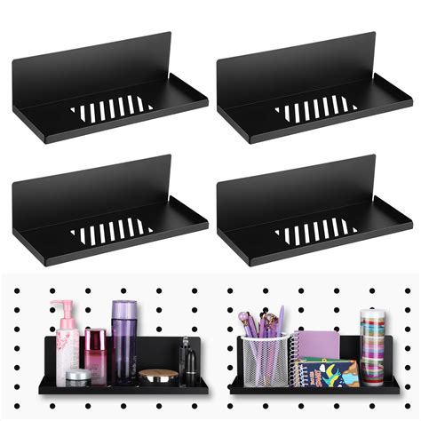 Buy Therwen Pack Magnetic Pegboard Shelves Wall Organizer Metal Peg