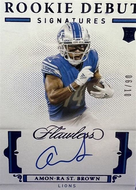 Amon Ra St Brown 2021 Flawless RDS ASB Rookie Debut Signatures