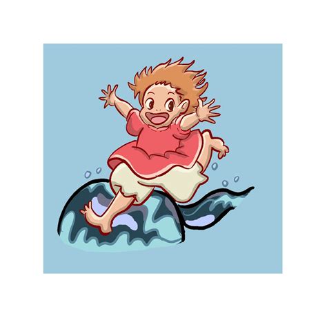 Ponyo Running on Water Art Print - Etsy