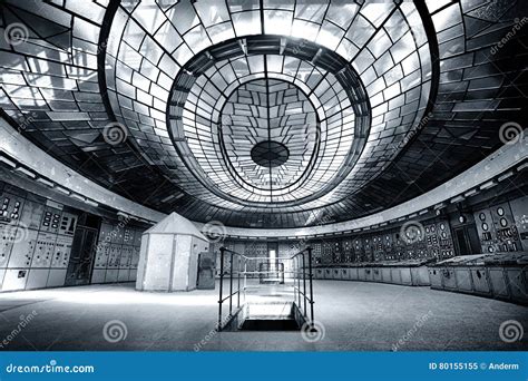 Control Room Of An Abanddoned Power Plant Editorial Image Image Of