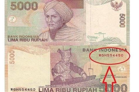 Cek Nomor Seri Uang Anda Sekarang Pecahan Rp 5 Ribu Laku Dijual