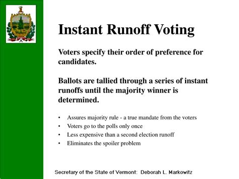 Ppt Instant Runoff Voting Powerpoint Presentation Free Download Id