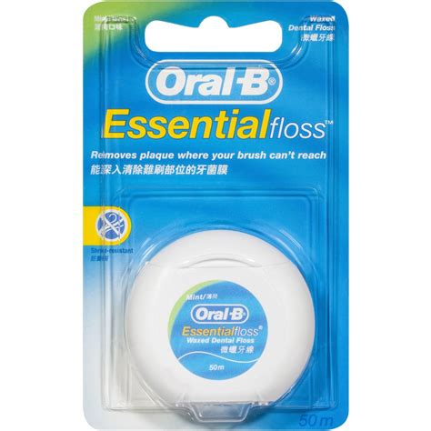 Oral B Essential Waxed Dental Floss 50m Big W