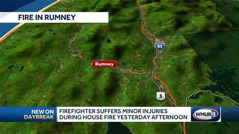 Firefighter Suffers Minor Injuries During House Fire In Rumney Youtube