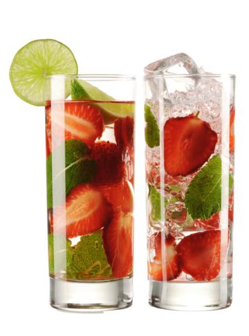 Strawberry Mojito Cocktails Juice Lime Strawberry Drink Png