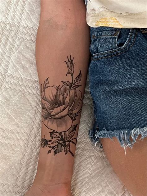 Temporary Tattoo Large Floral Realistic Temp Tattoo For Women