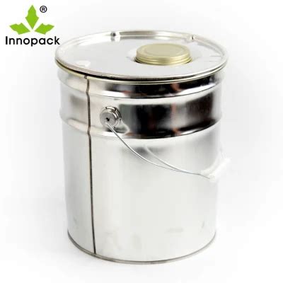 5 Gallon Metal Bucket with Curly Lid and Spout for Paint - China Metal ...