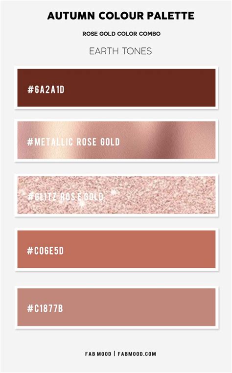 Rose Gold Color Palette