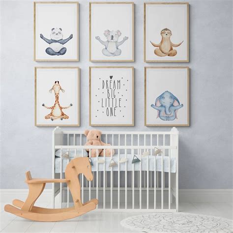 Jungle Animal Nursery Print Set of 6 | Free UK & Europe Delivery