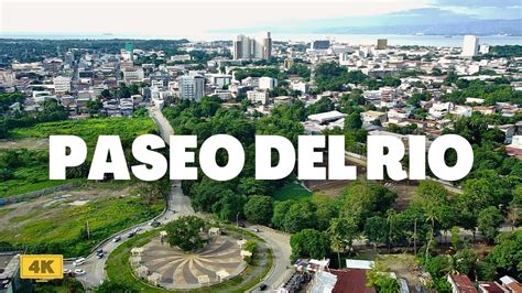 Cagayan De Oro City Aerial View Of Paseo Del Rio Rotunda Circle Liceo